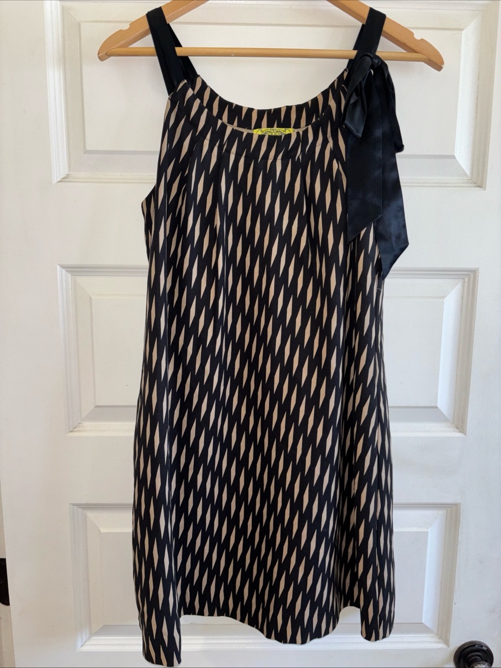 Anthropologie Floreat Women’s Silk Endless Diamonds A- Line Shift Dress size S